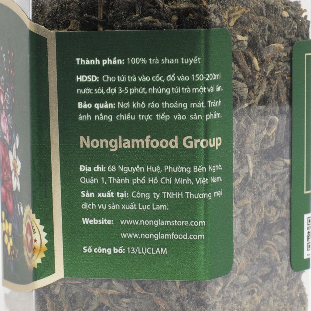 TRÀ SHAN TUYẾT NONGLAMFOOD HŨ 150G  | HŨ LỤC GIÁC ĐẶC BIỆT | QUÀ TẶNG CAO CẤP