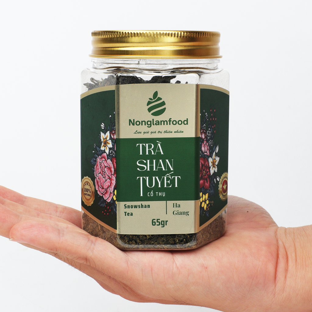 TRÀ SHAN TUYẾT NONGLAMFOOD HŨ 150G  | HŨ LỤC GIÁC ĐẶC BIỆT | QUÀ TẶNG CAO CẤP