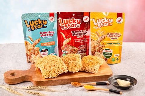 Combo Cơm cháy chà bông 3 vị (Truyền Thống - Cay - Phô Mai) Lucky Star 50g thơm ngon đậm vị nhiều dinh dưỡng | Đồ ăn vặt Nonglamfood