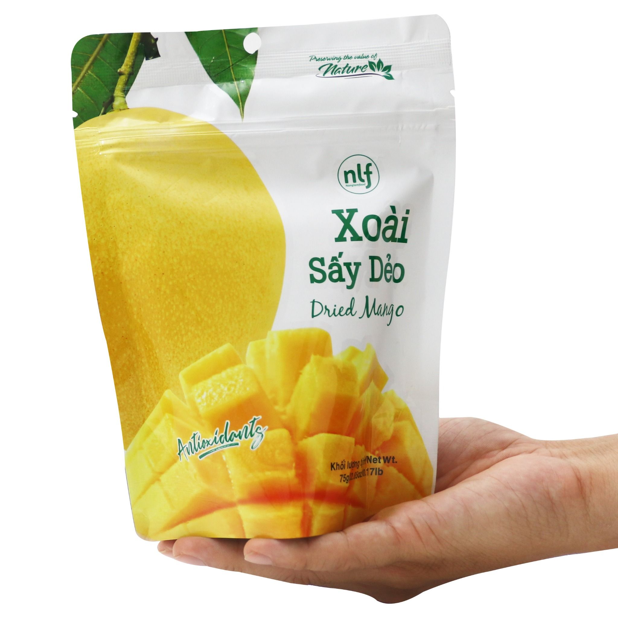 XOÀI SẤY DẺO NONGLAMFOOD TÚI  75G | ĂN VẶT TỐT CHO SỨC KHỎE | HEALTHY SNACK