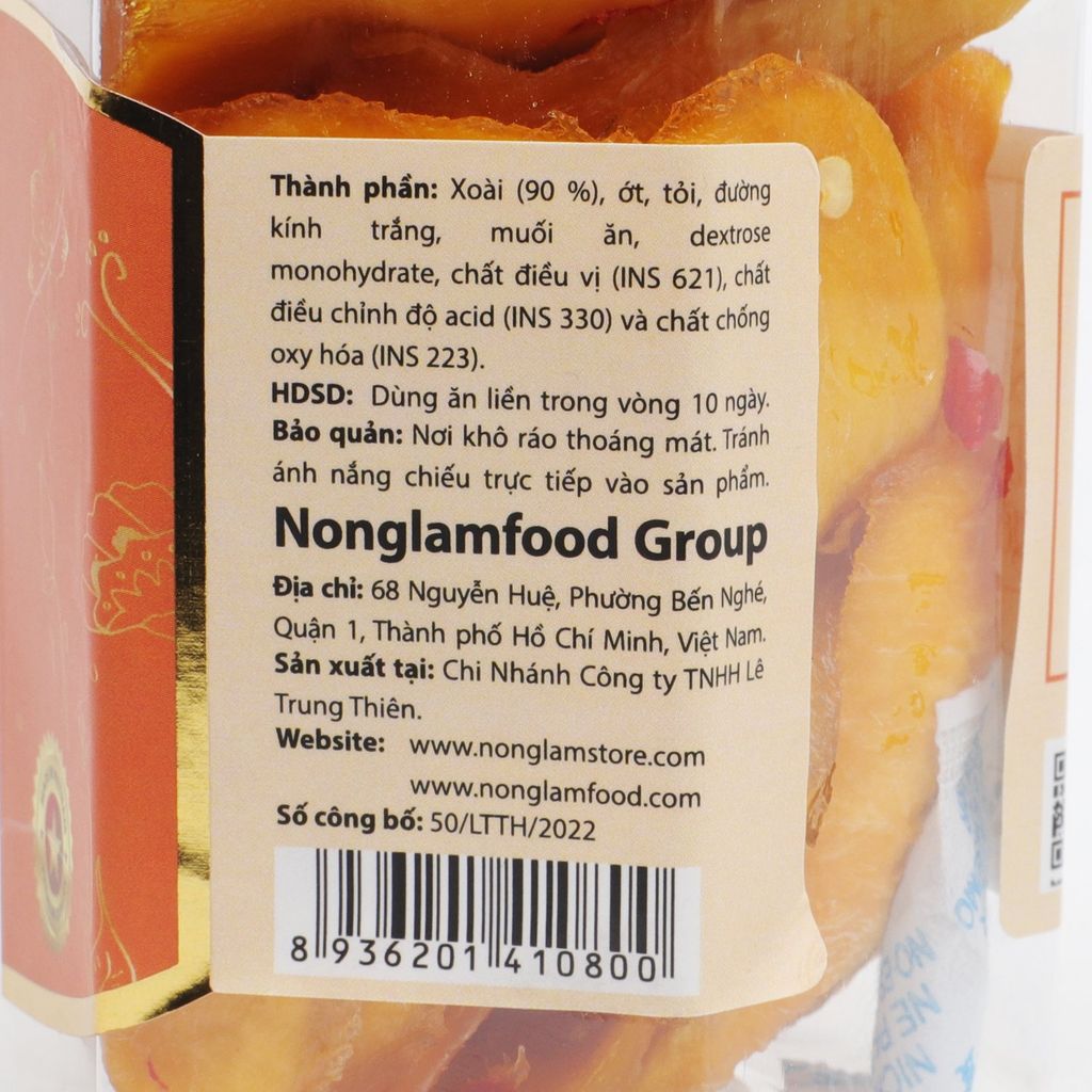 XOÀI CAY SẤY DẺO THƯỢNG HẠNG NONGLAMFOOD HŨ 150G | HỦ LỤC GIÁC ĐẶC BIỆT | QUÀ TẶNG CAO CẤP