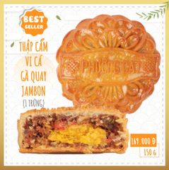 BÁNH TRUNG THU THẬP CẨM GÀ QUAY VI CÁ JAMBON ĐẶC BIỆT 150G | PHƯỢNG CÁT NONGLAMFOOD