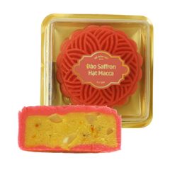 BÁNH TRUNG THU ĐÀO SAFFRON HẠT MACCA 150G | PHƯỢNG CÁT NONGLAMFOOD