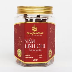 NẤM LINH CHI ĐỎ TỰ NHIÊN NONGLAMFOOD HŨ 20G  | HŨ LỤC GIÁC ĐẶC BIỆT | QUÀ TẶNG CAO CẤP