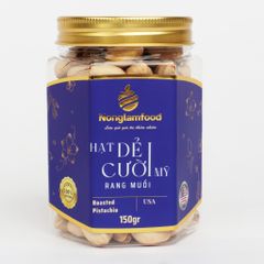 HẠT DẺ CƯỜI MỸ RANG MUỐI NONGLAMFOOD HŨ 150G  | HŨ LỤC GIÁC ĐẶC BIỆT | QUÀ TẶNG CAO CẤP
