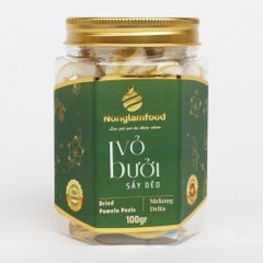 VỎ BƯỞI SẤY DẺO NONGLAMFOOD HŨ 100G | HỦ LỤC GIÁC ĐẶC BIỆT | QUÀ TẶNG CAO CẤP