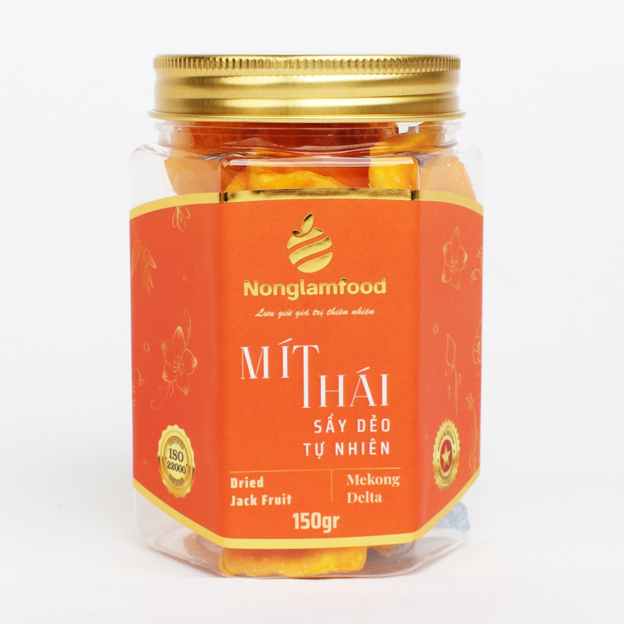 MÍT THÁI SẤY DẺO TỰ NHIÊN NONGLAMFOOD HŨ 150G | HỦ LỤC GIÁC ĐẶC BIỆT | QUÀ TẶNG CAO CẤP