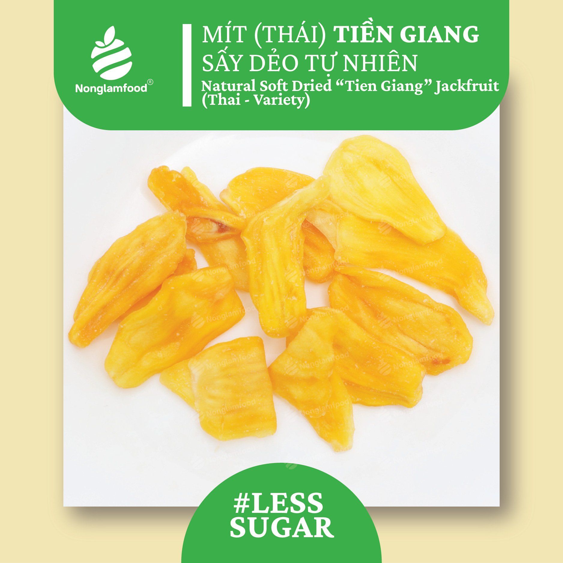 MÍT (THÁI) TIỀN GIANG SẤY DẺO TỰ NHIÊN |NATURAL SOFT DRIED TIEN GIANG JACKFRUIT (THAI - VARIETY)
