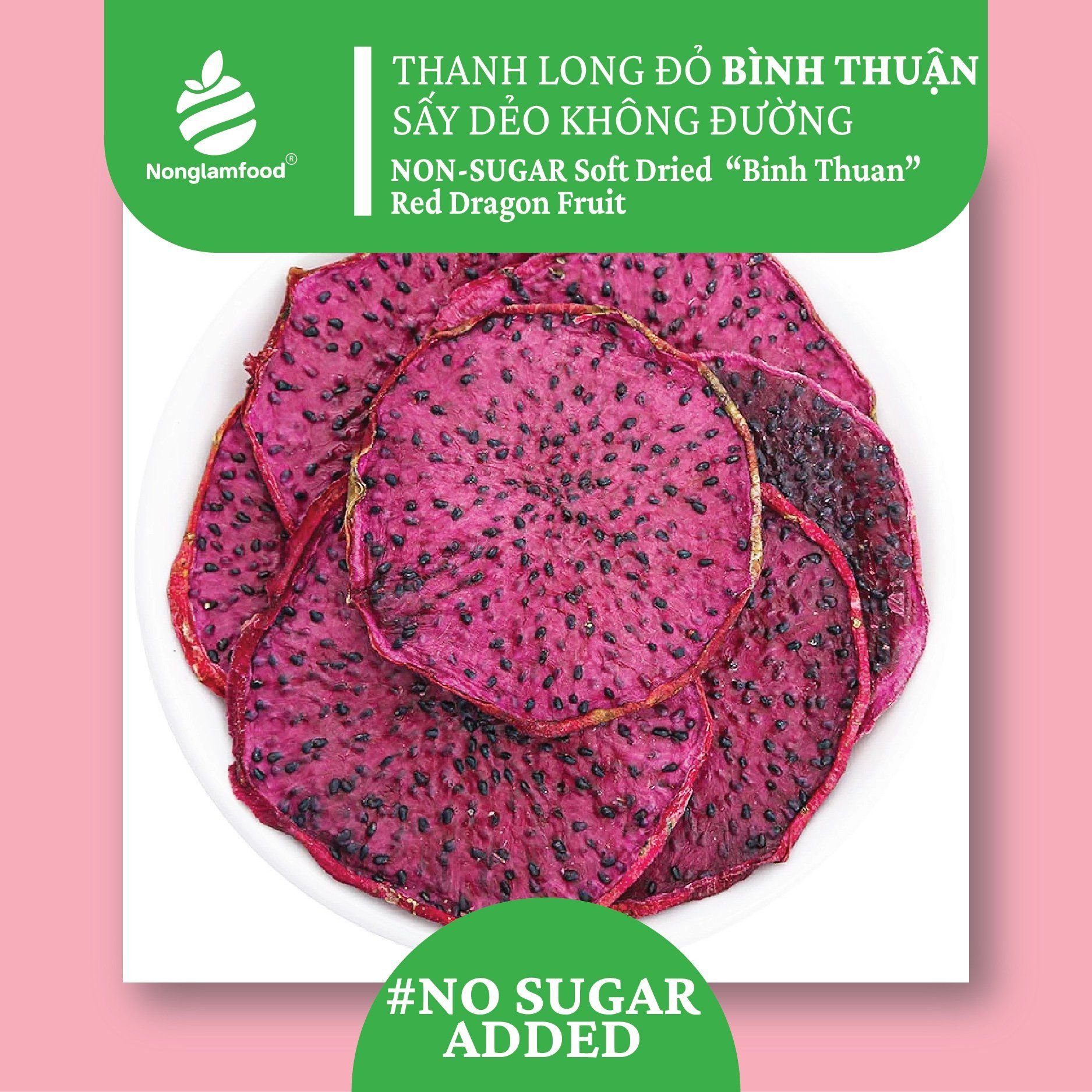 THANH LONG ĐỎ SẤY DẺO KHÔNG ĐƯỜNG | NON-SUGAR SOFT DRIED RED DRAGON FRUIT