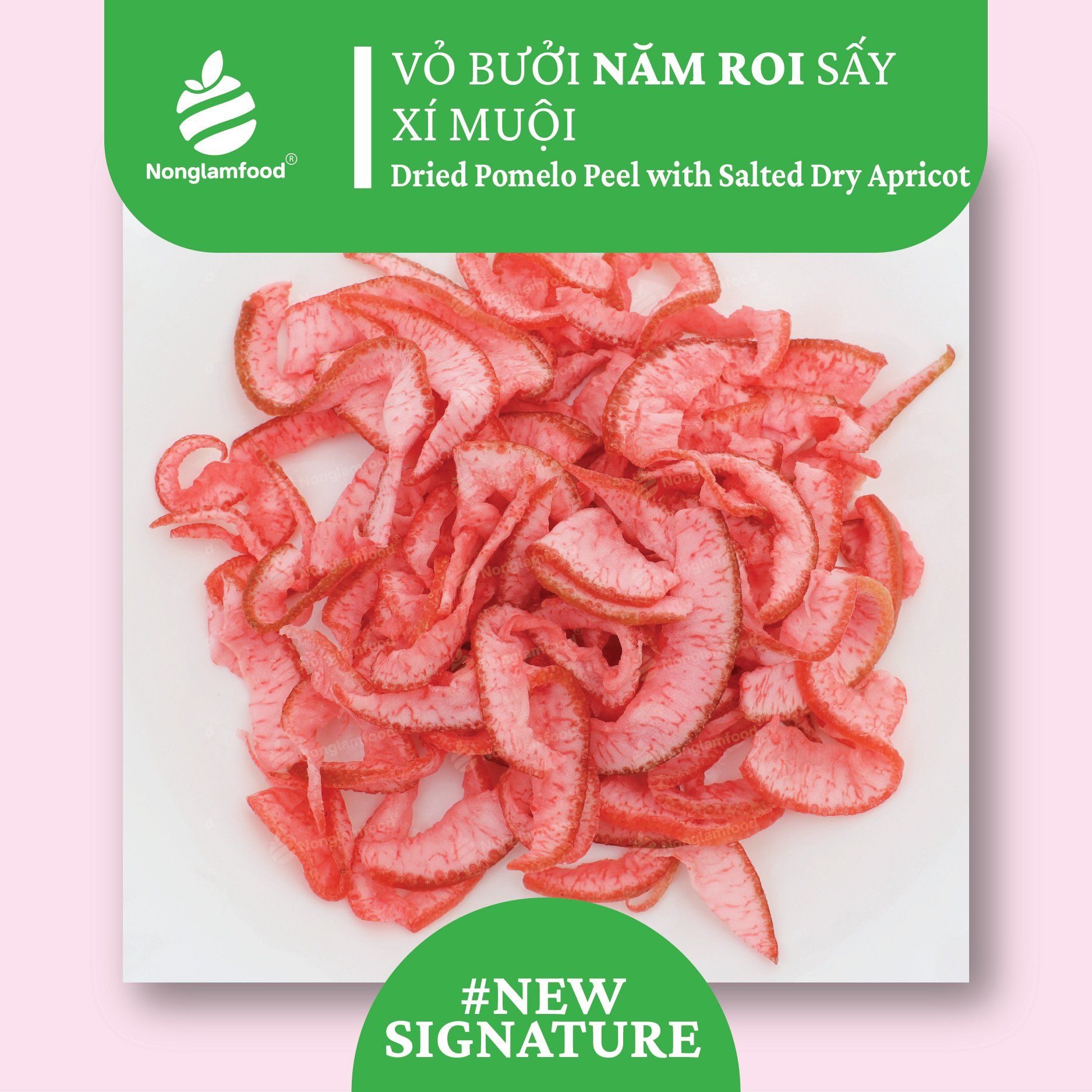 VỎ BƯỞI NĂM ROI SẤY XÍ MUỘI / DRIED POMELO PEEL WITH SALTED DRY APRICOT