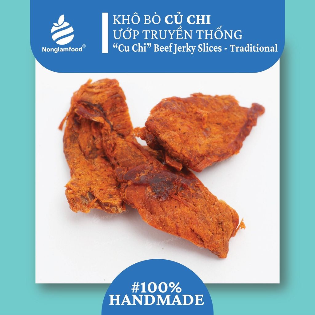 KHÔ BÒ CỦ CHI ƯỚP TRUYỀN THỐNG | BEEF JERKY SLICES