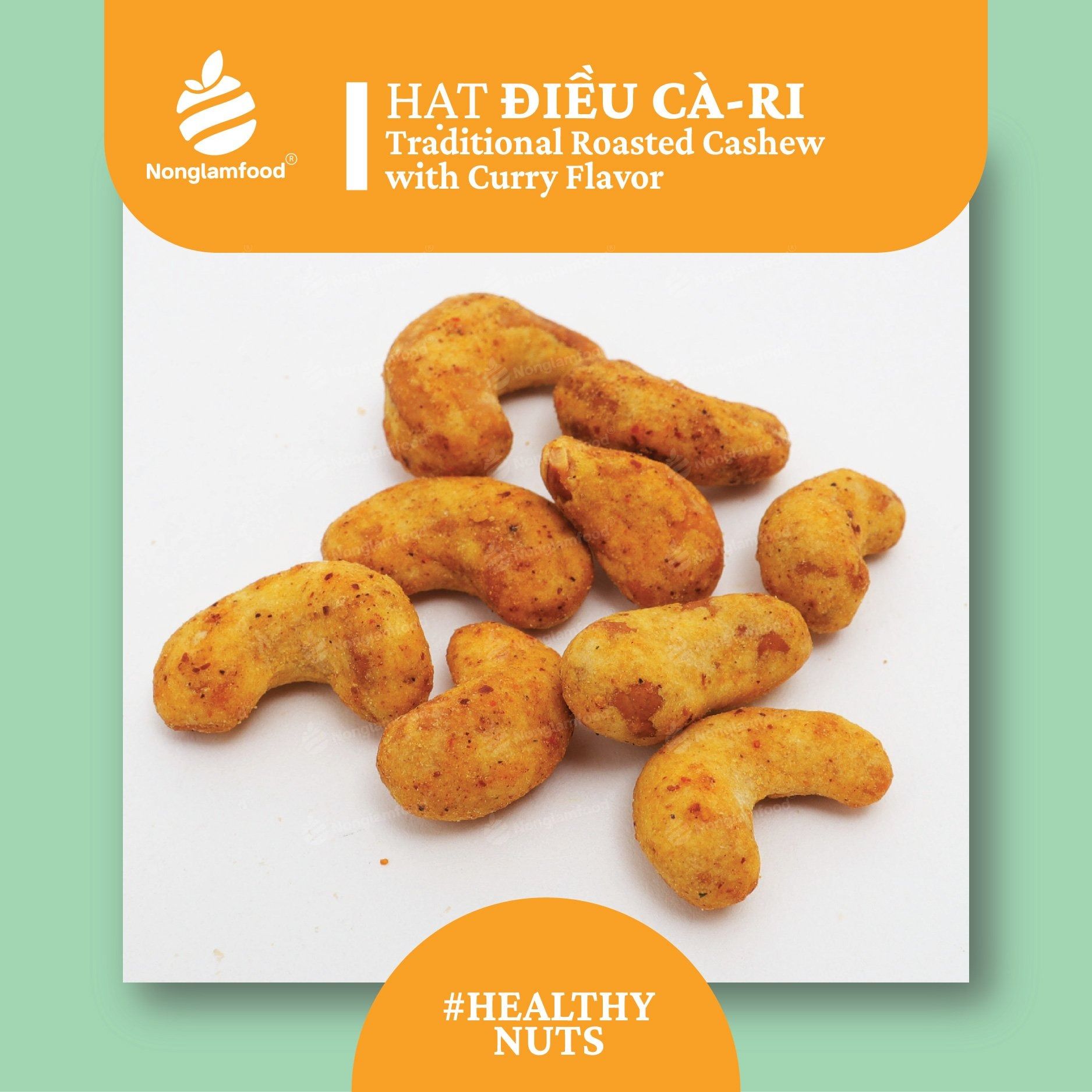HẠT ĐIỀU CÀ-RI | TRADITIONAL ROASTED CASHEW WITH CURRY FLAVOR