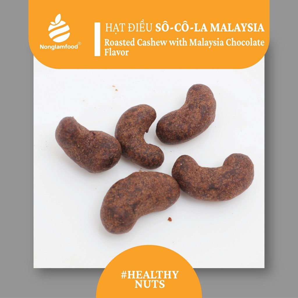HẠT ĐIỀU CHOCOLATE MALAYSIA | ROASTED CASHEW WITH MALAYSIA CHOCOLATE FLAVOR