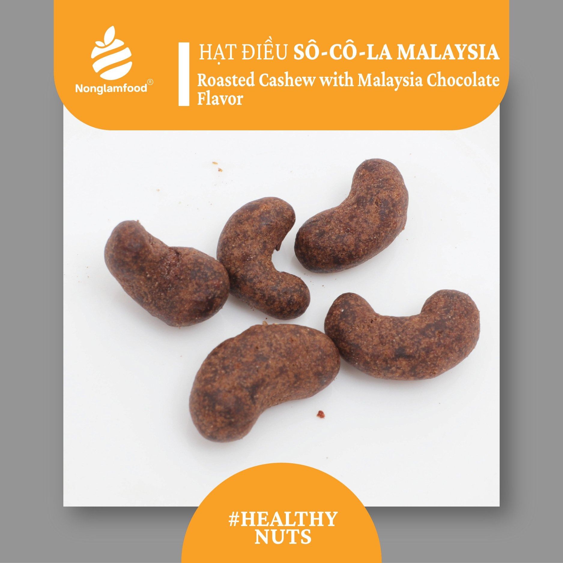 HẠT ĐIỀU CHOCOLATE MALAYSIA | ROASTED CASHEW WITH MALAYSIA CHOCOLATE FLAVOR