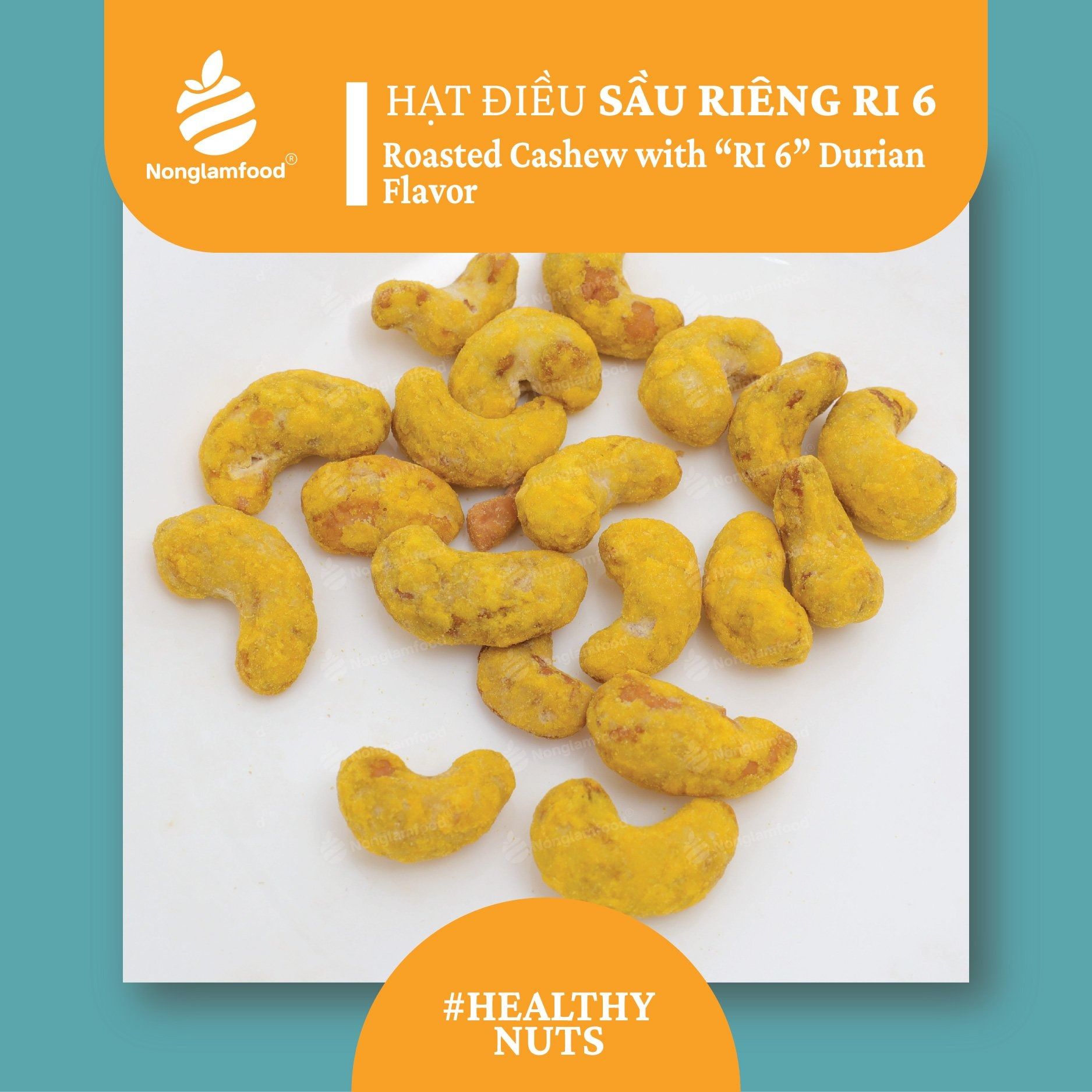 HẠT ĐIỀU SẦU RIÊNG RI 6 | ROASTED CASHEW WITH “RI 6” DURIAN FLAVOR