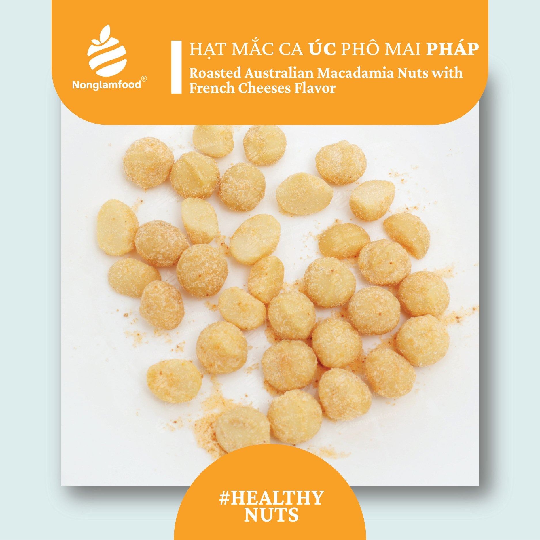 HẠT MẮC CA ÚC PHÔ MAI PHÁP | ROASTED AUSTRALIAN MACADAMIA NUTS WITH FRENCH CHEESES FLAVOR
