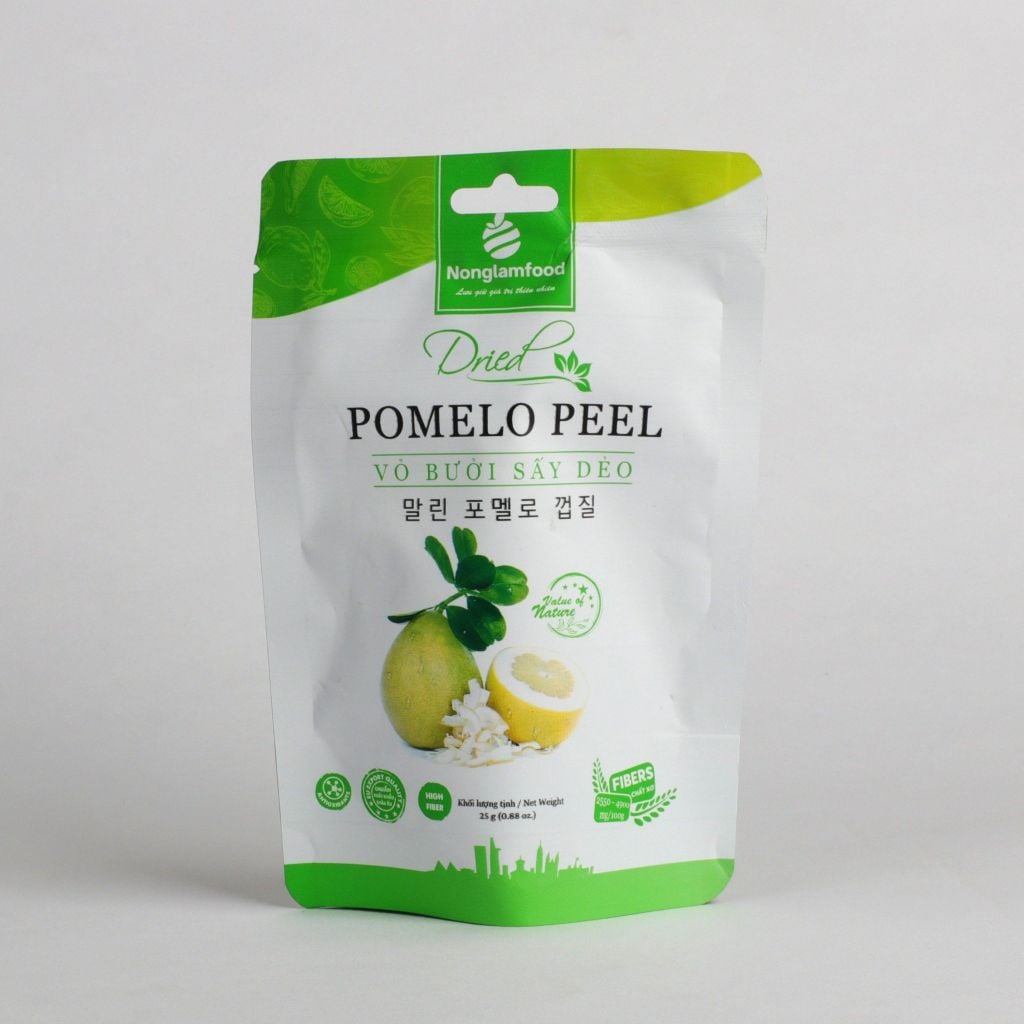 VỎ BƯỞI SẤY DẺO NONGLAMFOOD 25G | HEALTHY SNACK | ĂN VẶT HỖ TRỢ GIẢM CÂN