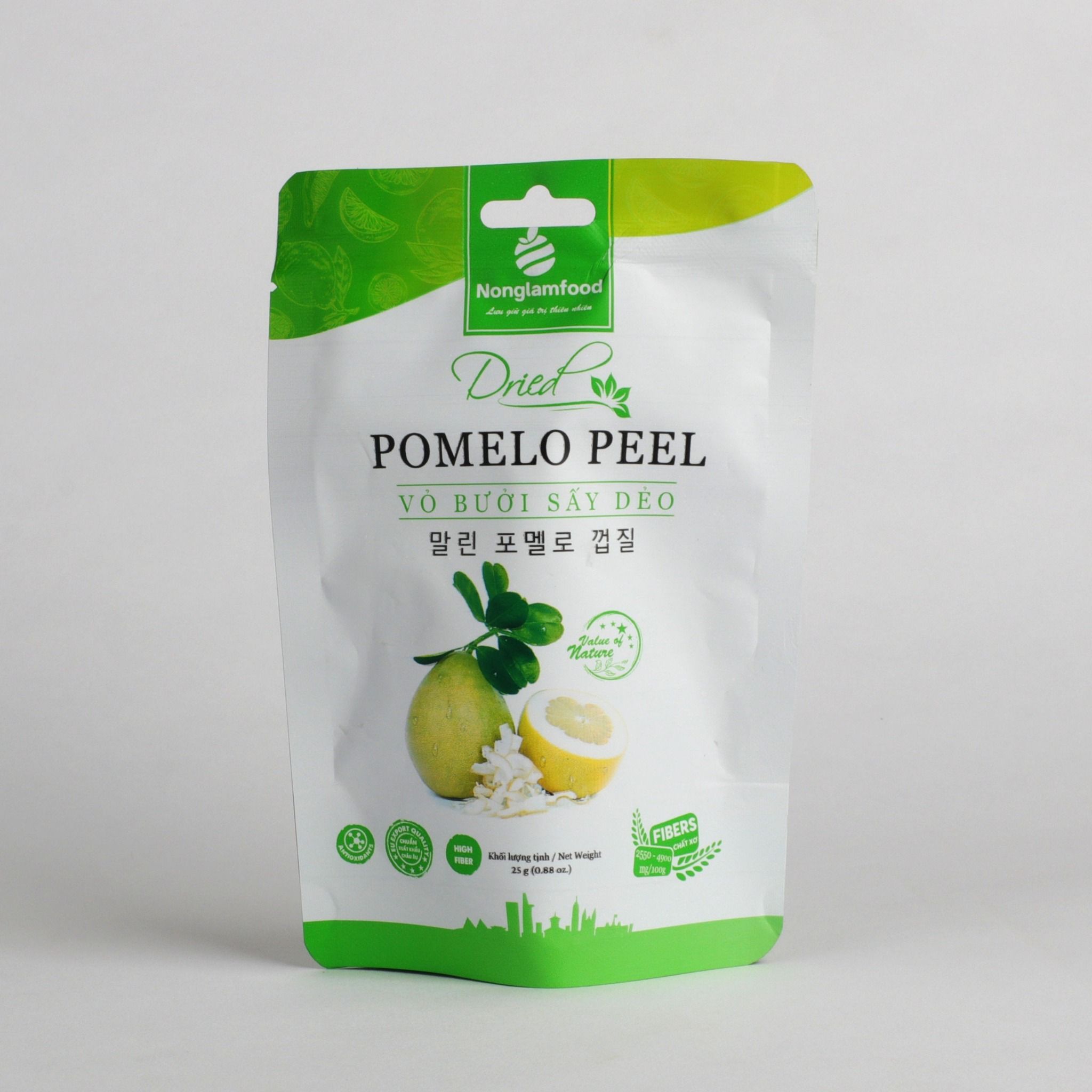 VỎ BƯỞI SẤY DẺO NONGLAMFOOD 25G | HEALTHY SNACK | ĂN VẶT HỖ TRỢ GIẢM CÂN