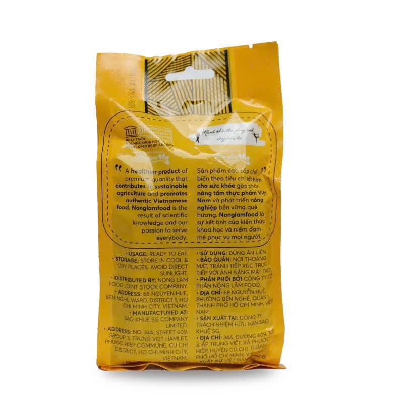 Thanh rong biển kẹp hạt KHÔNG ĐƯỜNG Nonglamfood túi 95g 8 thanh | Ăn vặt tốt sức khỏe| Healthy Snack