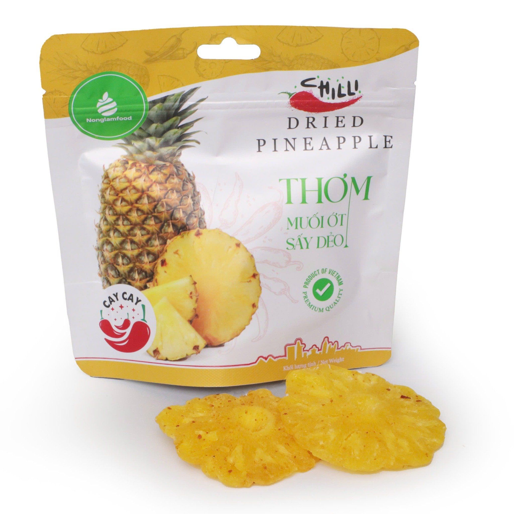 THƠM SẤY DẺO MUỐI ỚT 75g| CHILLI DRIED PINEAPPLE| HEALTHY SNACK| ĂN VẶT TỐT CHO SỨC KHỎE