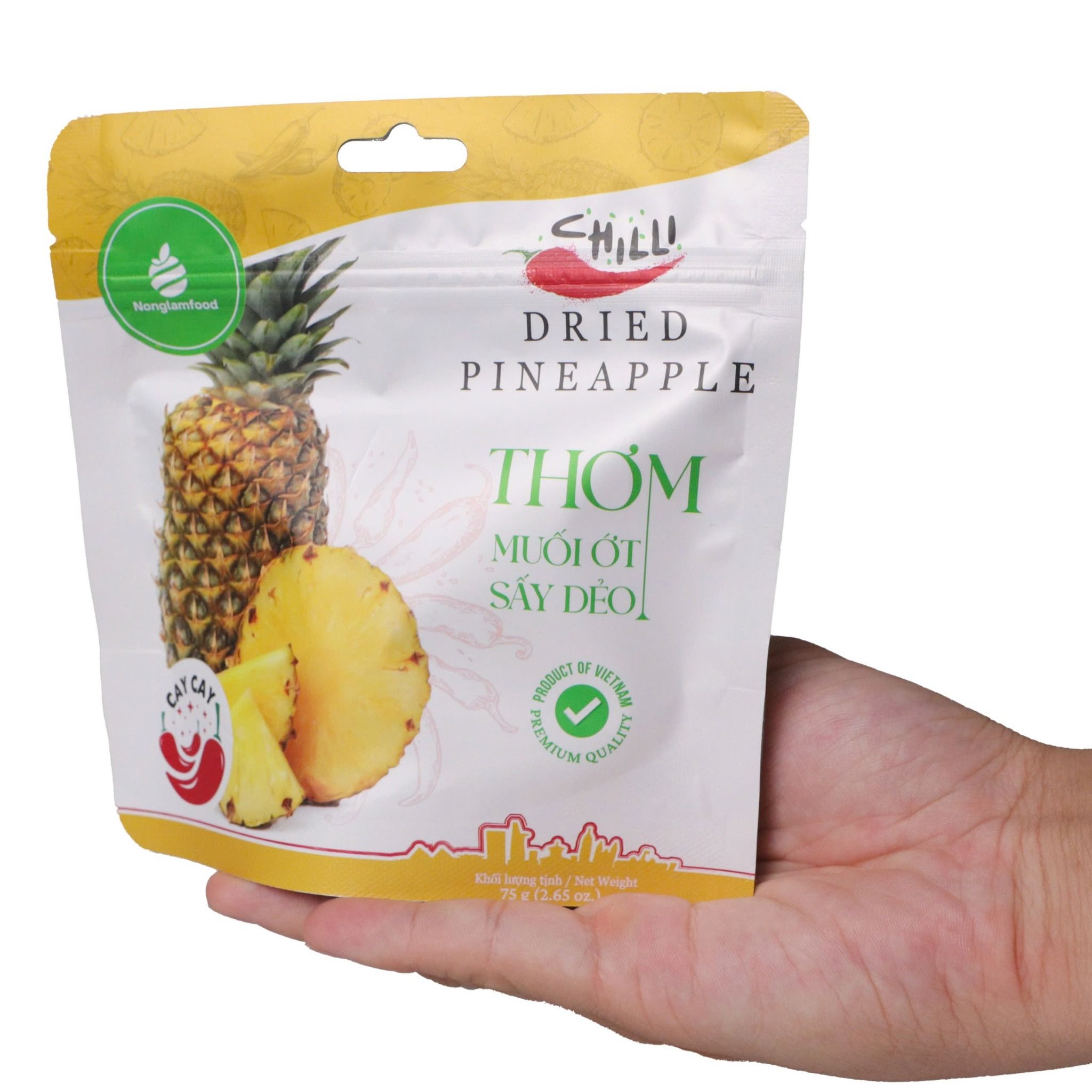 THƠM SẤY DẺO MUỐI ỚT 75g| CHILLI DRIED PINEAPPLE| HEALTHY SNACK| ĂN VẶT TỐT CHO SỨC KHỎE
