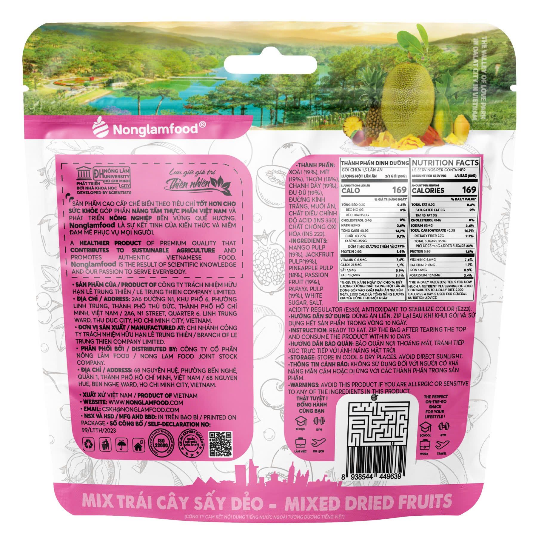 TRÁI CÂY SẤY DẺO MIX- TÚI 75GR| ĂN VẶT TỐT CHO SỨC KHỎE| HEALTHY SNACK