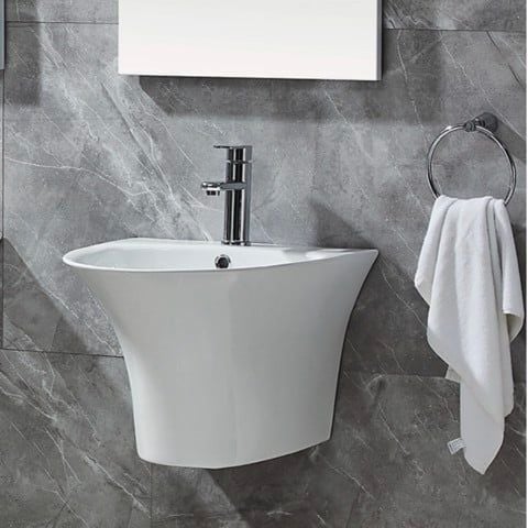 Chậu rửa mặt treo tường nhỏ Hàn Quốc men siêu bền