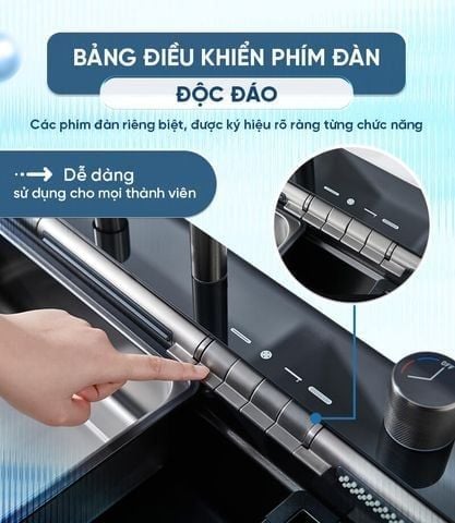 Chậu Rửa Inox SUS304 Tích Hợp LED 75x46cm