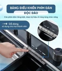 Chậu Rửa Inox SUS304 Tích Hợp LED 75x46cm