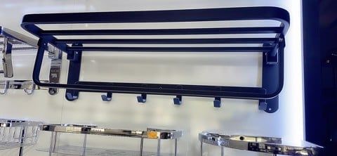 Vắt Khăn Inox 304 Màu Đen – Chống Gỉ, Sang Trọng, Dễ Lắp