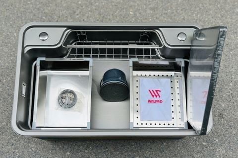 Chậu Rửa Bát Inox 304 Nano Xám Bán Nguyệt 78x48cm – Sang Trọng