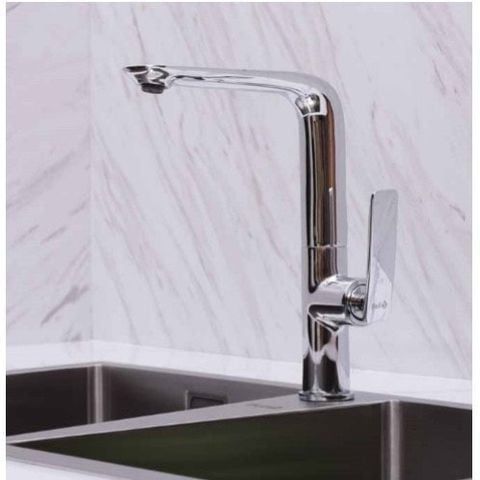 Vòi rửa bát nóng lạnh Bello VB240 – Xoay 360°, mạ Chrome sáng