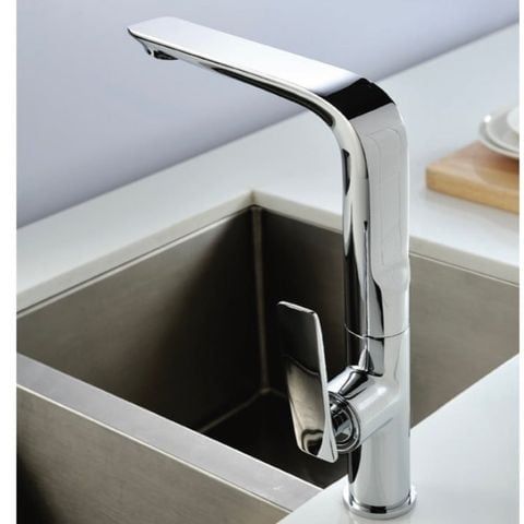 Vòi rửa bát nóng lạnh Bello VB240 – Xoay 360°, mạ Chrome sáng