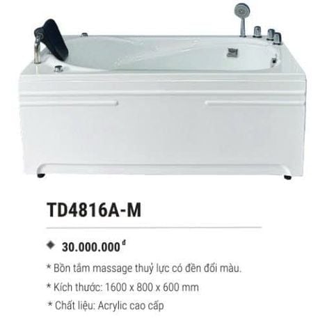 Bồn Tắm Massage TD4816A-M Cao Cấp