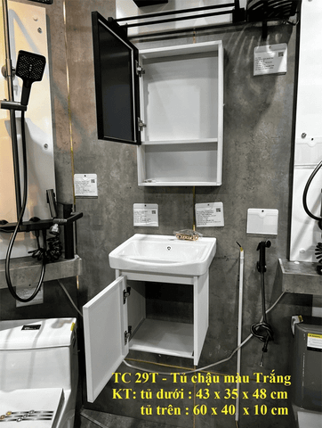 Tủ Chậu Lavabo Nhỏ Gọn Cho Phòng Vệ Sinh Nhỏ