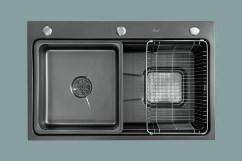 Chậu rửa bát inox 304 CRB7548 nano đen cao cấp