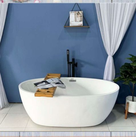Bồn tắm oval nhựa Acrylic 1,5m