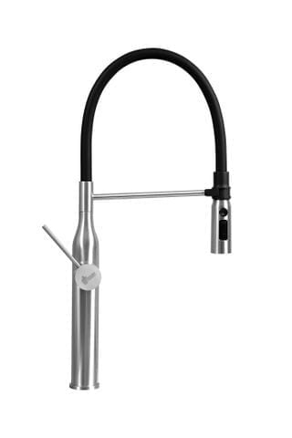 Vòi rửa bát inox 304 nóng lạnh VC3055 dây rút cần mềm