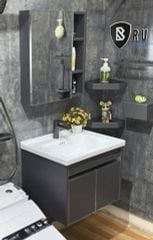 Tủ chậu treo inox 304 60cm – Gọn nhẹ, chống thấm, bền 30 năm