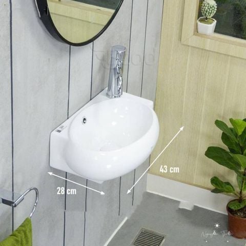 Chậu rửa mặt hàn quốc góc bên phải 054