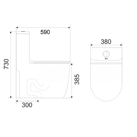 Bồn cầu liền khối R86 – Thiết kế hiện đại, tiết kiệm nước vượt trội
