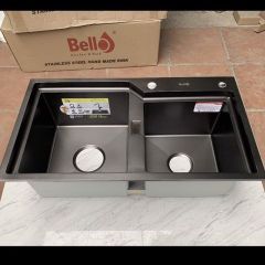 Chậu rửa bát inox 304 đen Bello C590 cao cấp Tây Ban Nha