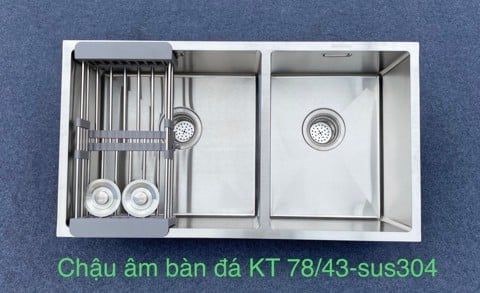 Chậu rửa bát âm bàn lệch 7843