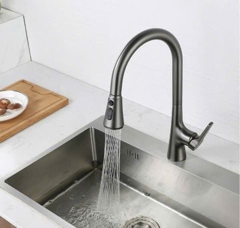 Vòi Rứa Bát Dây Rút Hàn Quốc Nano xám