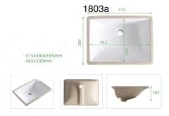 Lavabo âm bàn Hàn Quốc, sứ nano trắng, chống bám bẩn LV-1803