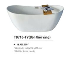 Bồn Tắm Thỏi Vàng TD716-TV – Sang Trọng, Hiện Đại, Giá Tốt
