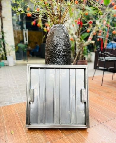 Nắp bể ngầm inox 304 âm sàn 70x70 – Chống gỉ, chịu lực tốt