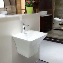 Chậu Rửa Mặt Treo Tường Liền Chân – Công Nghệ Hàn Quốc