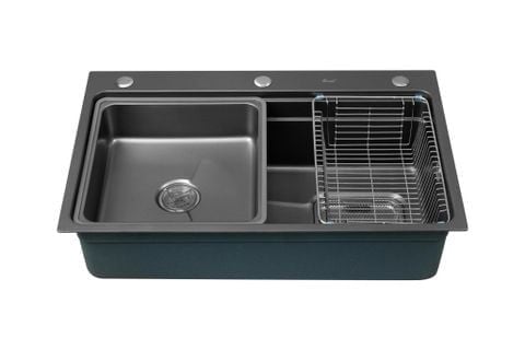 Chậu rửa bát inox 304 CRB7548 nano đen cao cấp