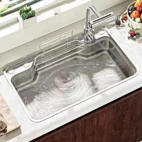 Chậu rửa bát inox 304 82x48 cm chống xước – kèm phụ kiện